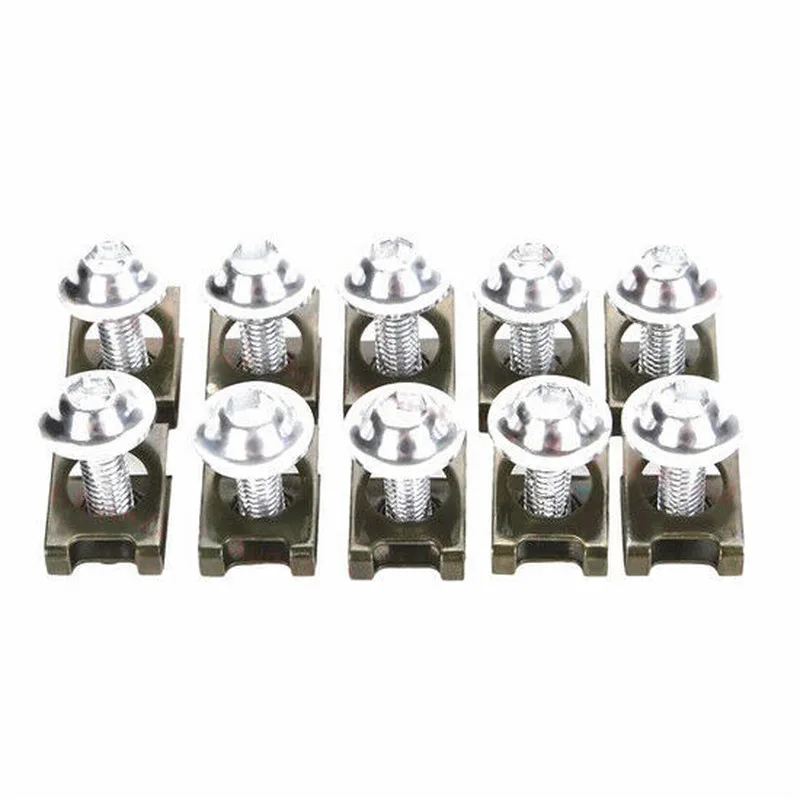 Серебряный 6 мм Обтекатель тела работы Болт Комплект винтовой шпиль скорость