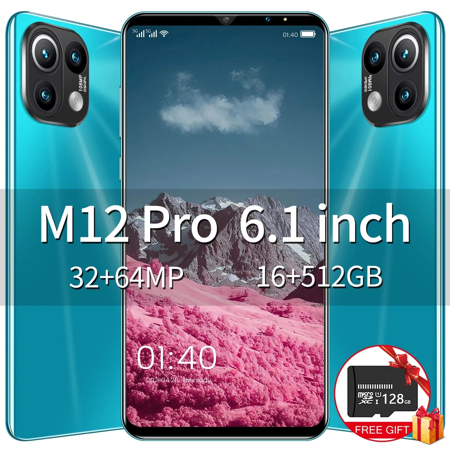 

Xiao M12 Pro 16 512 Android 11.0 MTK6889 6,1 SIM- 32 + 64 6000