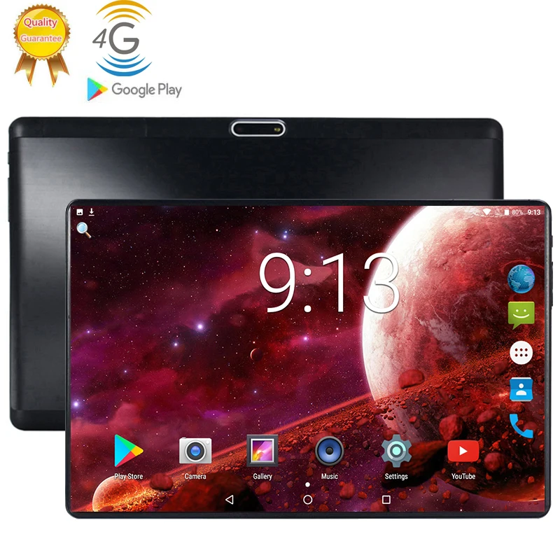 10 1 дюймов 4G LTE 2.5D экран планшет 8 четыре ядра 6 ГБ + 64 Гб ПЗУ две sim карты 5 0 МП gps Android 9