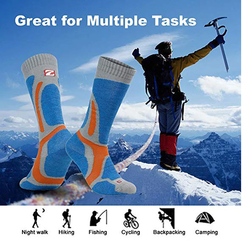 Носки из мериносовой шерсти носки унисекс ZEALWOOD для горнолыжного спорта и