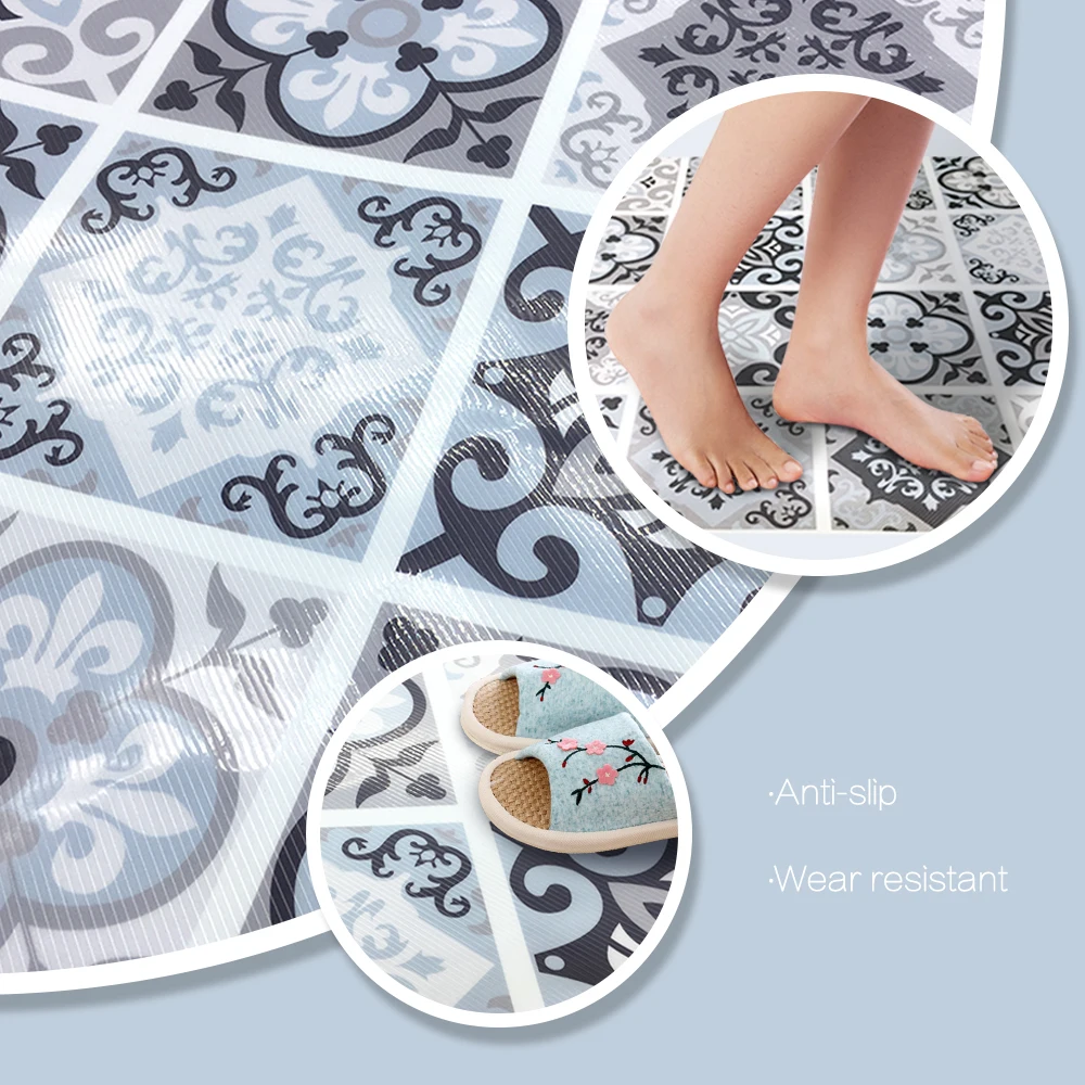 

Funlife Sea Pebble Stone Floor Sticker Peel & Stick Waterproof Removable ground Stickers for Kitchen Camper Bathroom Home Decor