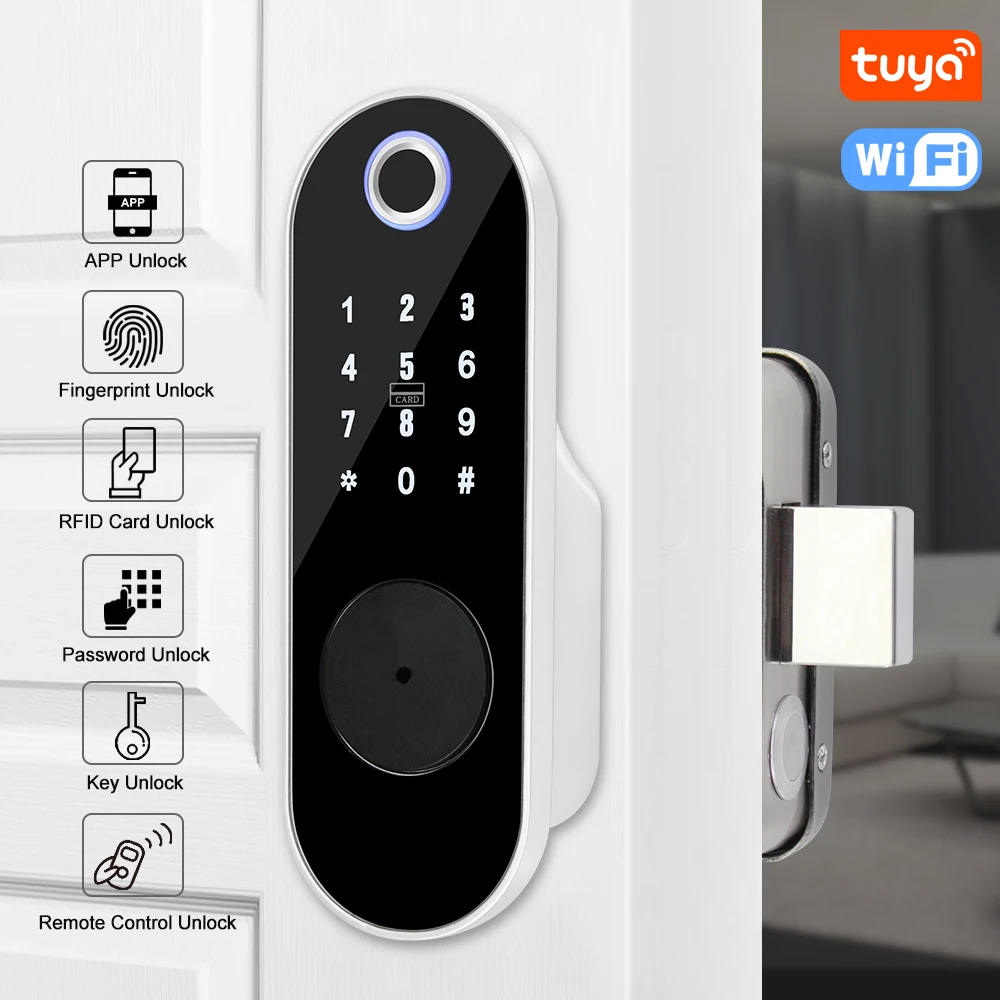 Wi-Fi отпечатков пальцев замок с приложение Tuya дистанционная разблокировка