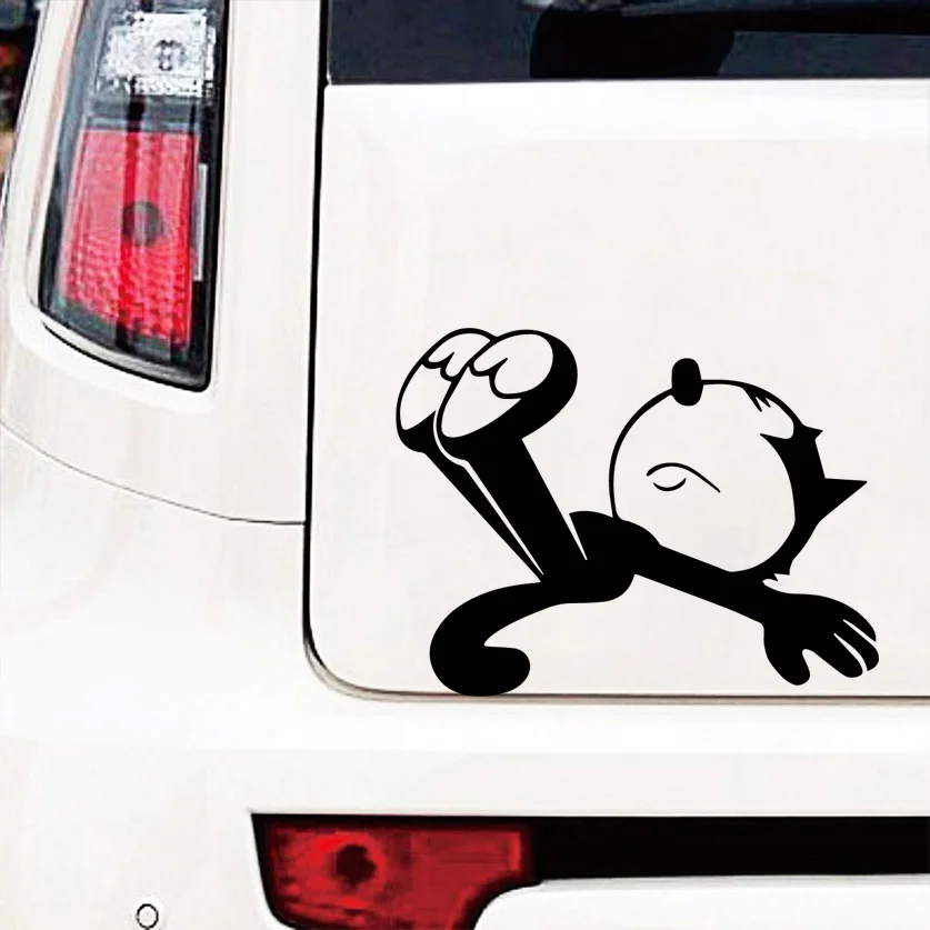 

Car Body Cartoon Carbon Sticker Interesting Vinyl Decals Car Sticker Black/Silver Car-Styling