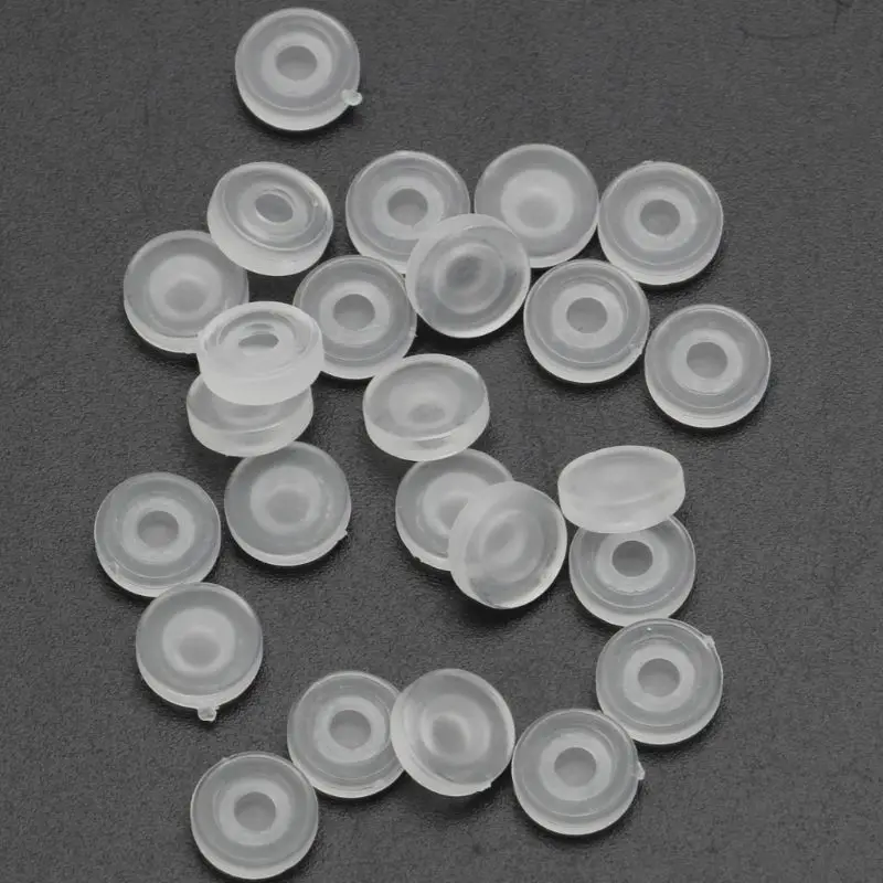 

100Pcs 4 Size Earring Pad Silicone Comfort Earring Cushion for Clips on Earrings