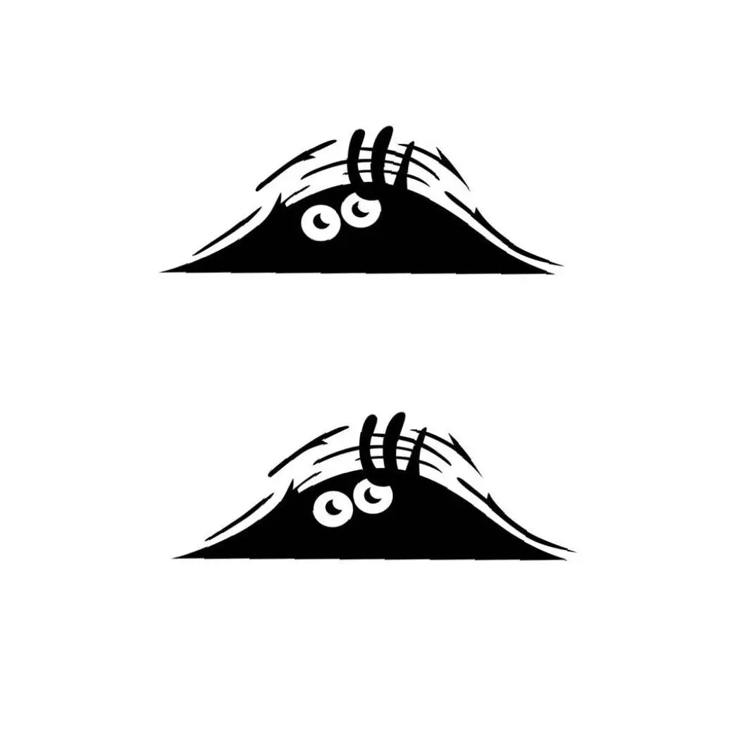 Автомобильные наклейки для стен и окон Забавный подглядывающий монстр