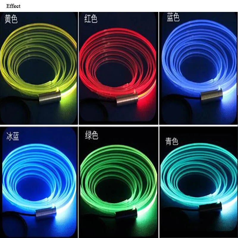 Суперъяркая Пластиковая юбка 2 0 мм боковая светящаяся оптическая нить с плоскими