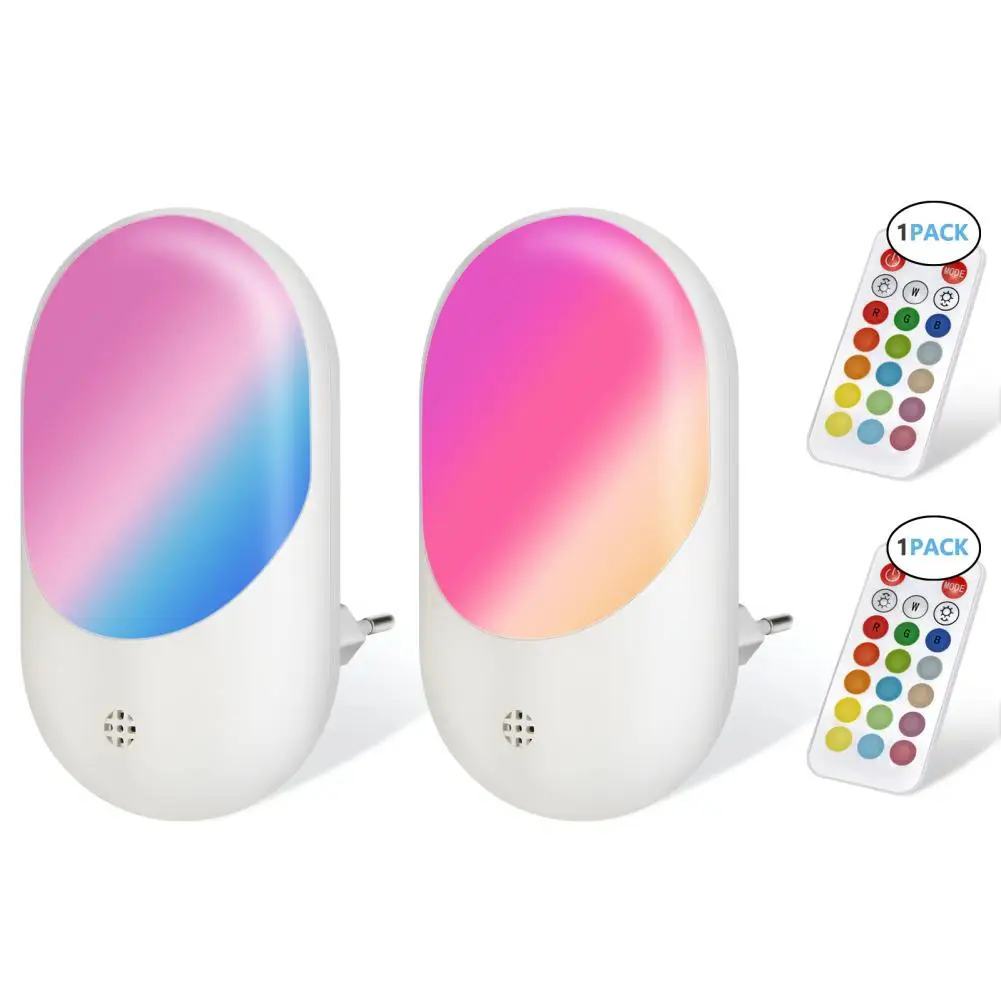 

RGB 16-Color Smart Atmosphere Light Plug In Night Light LED Bright Wall Lamp Dimmable Night Lights For Garden Bedroom Hallway