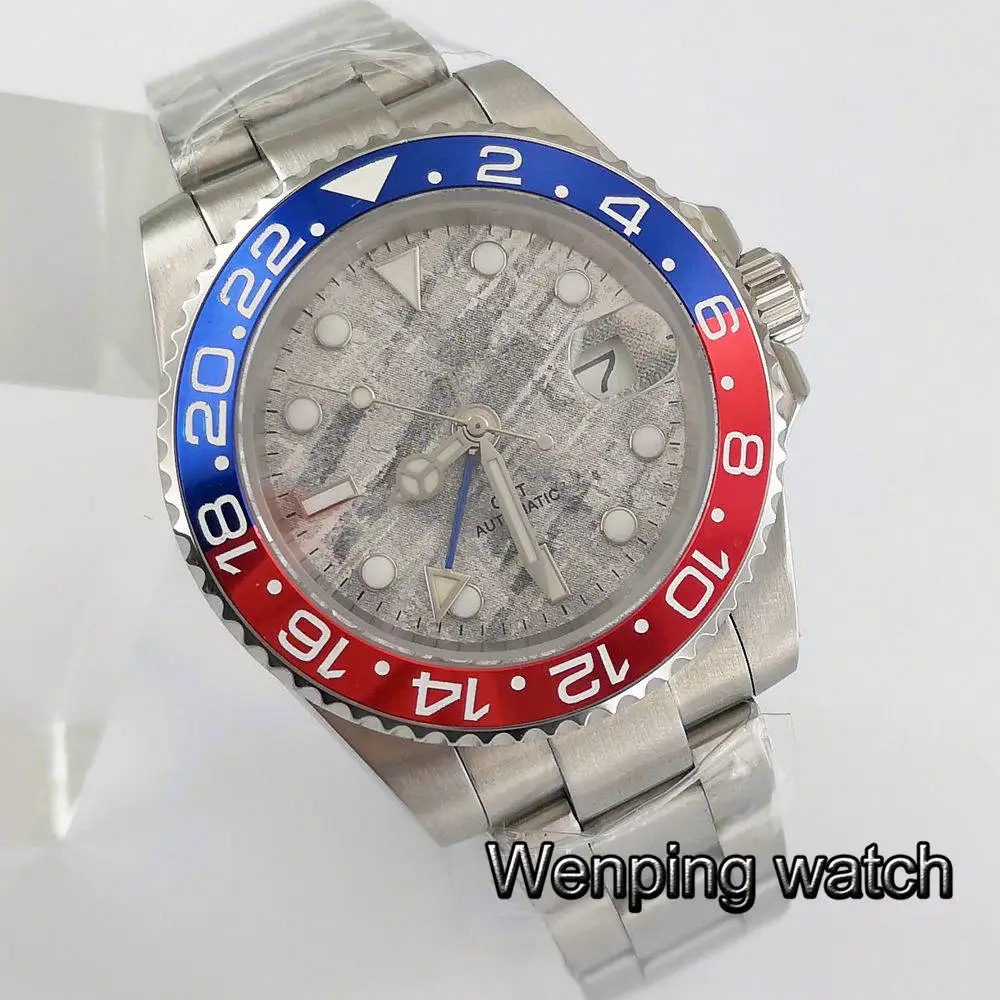 Мужской роскошный бренд Bliger 40 мм Серебряный Корпус сапфировое стекло