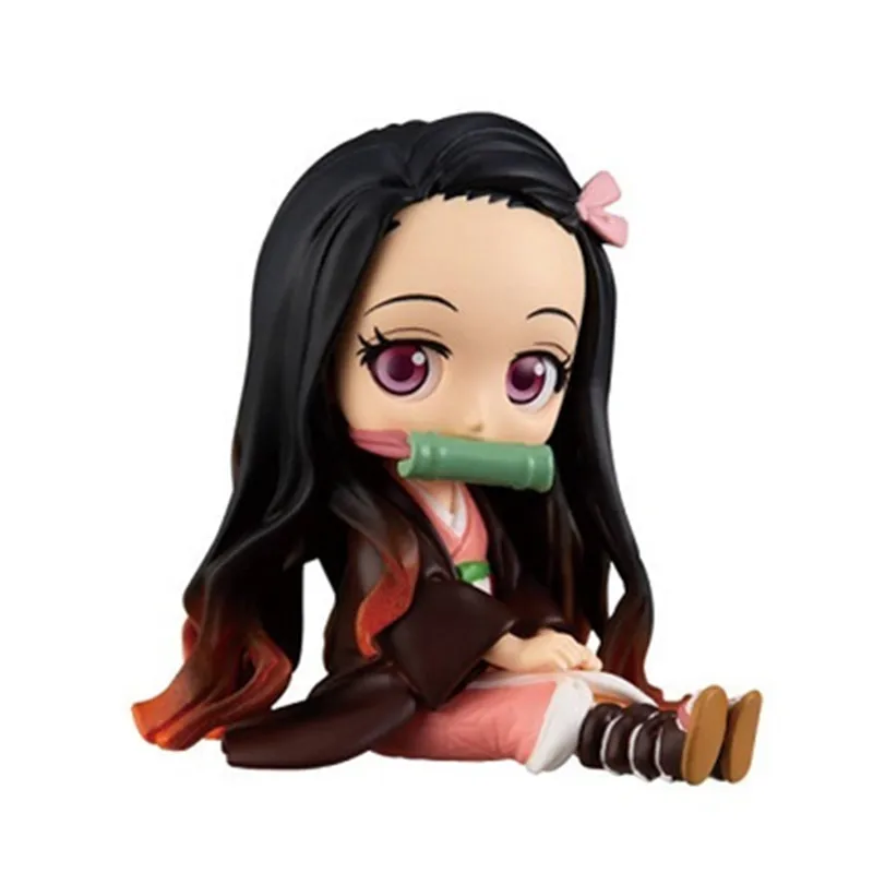 Серый Аниме Фигурка модель демон убийца Kimetsu No Yaiba Q Posket Hashibira Inosuke Tomioka Giyuu Kamado Tanjirou Фигурки игрушки - Цвет: Серый