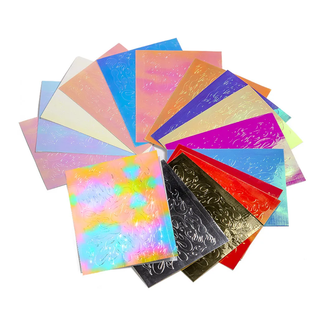 16 шт. новые дизайнерские наклейки для дизайна ногтей клейкая пленка декоративный