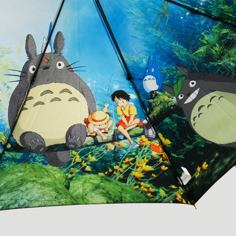 Зонт Для женщин Аниме Зонтик черный Ghibli Тоторо женский Plegable Sombrillas от дождя