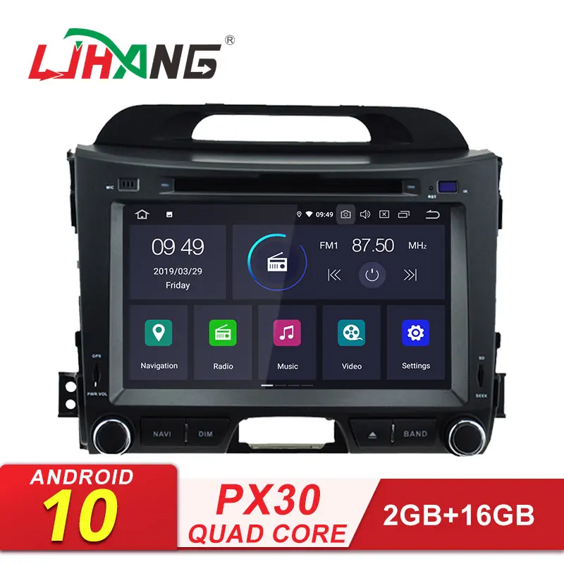LJHANG 8 дюймов Android 10 автомобильный dvd плеер для Kia Sportage 2011 2015 WIFI Мультимедиа стерео 2