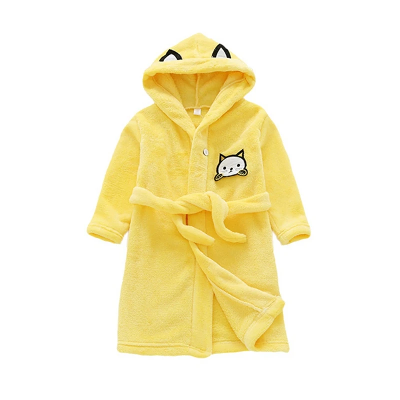 Детская осенне-зимняя ночная рубашка для маленьких мальчиков и девочек с