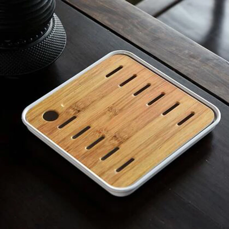 Мини поднос для чая керамика бамбуковый дренажный набор хранения воды чайный