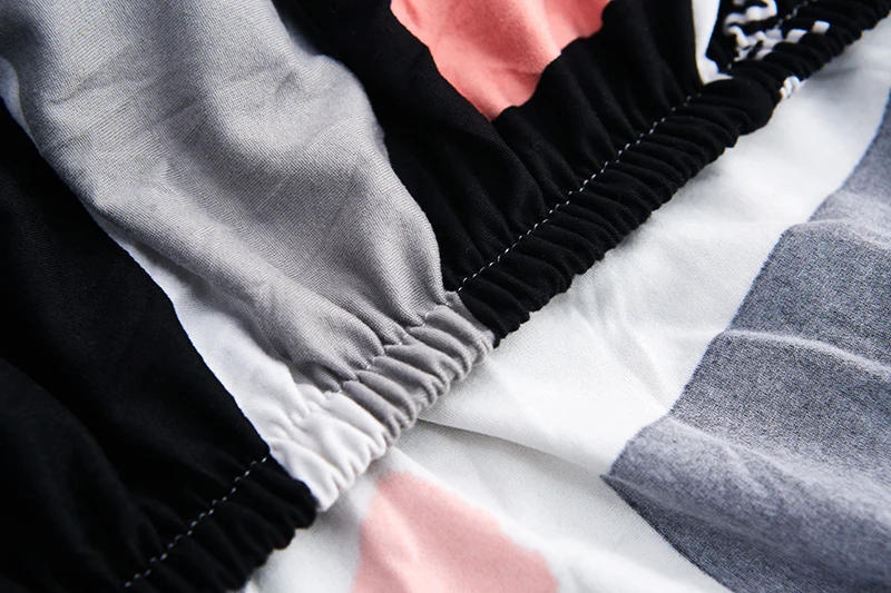 Растягивающийся черный и белый чехол для стула универсальный размер эластичные