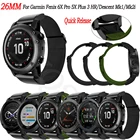 Новый 26 мм эластичный плетеный нейлоновый ремешок для наручных часов умный ремешок для Garmin Fenix 6X Pro 5X Plus 3 HR сменный Браслет Easyfit ремешок