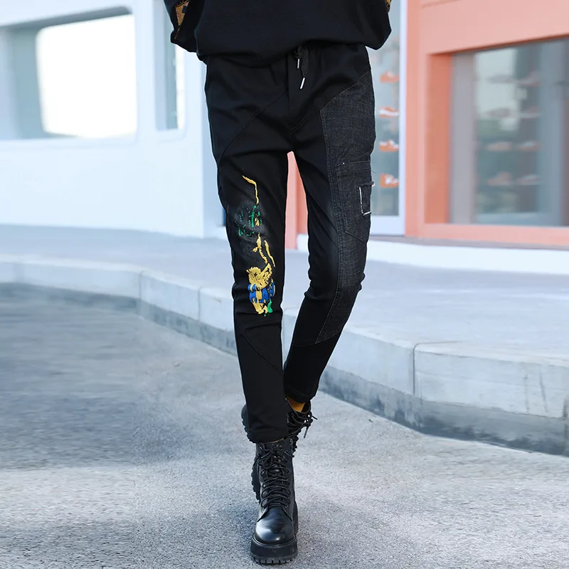 Max LuLu 2021 новые стильные китайские модные весенние Дамские Тонкие брюки с принтом