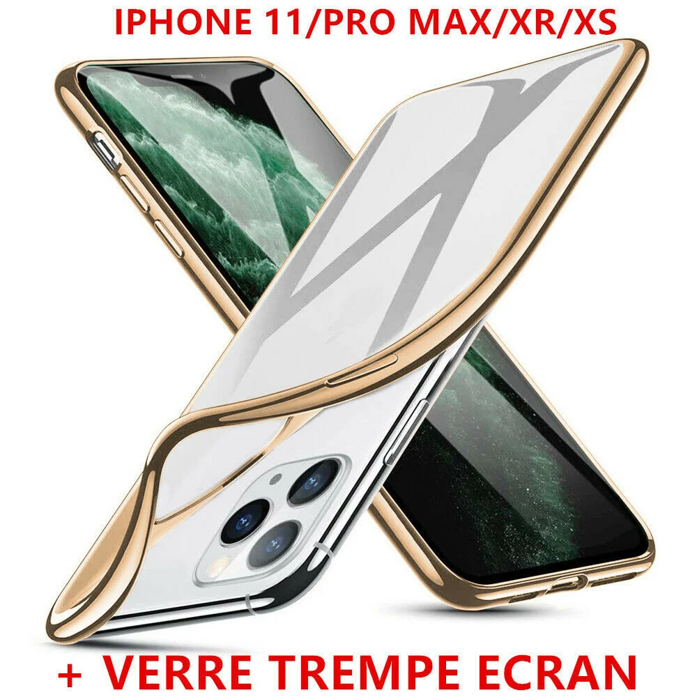 

Luxe Coque For iPhone 11 Pro/Max XS XR 6S 7 8 Plus Skin TPU Housse Etui Brillant