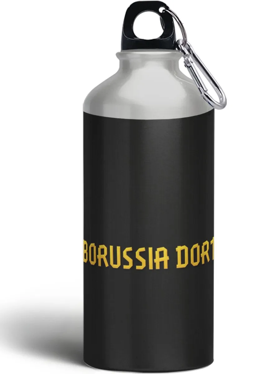 Бутылка спортивная туристическая фляга с карабином Футбол (ФК Боруссия Дортмунд