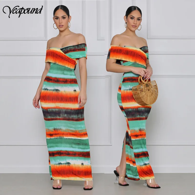 

Elegant Striped Halter Sexy Backless Club Party Wrap Women's Midi Dress Pencil Elegant Summer 2021 Holiday Dresses Bodycon Dress