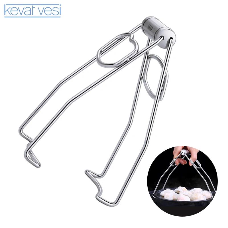 

Stainless Steel Foldable Bowl Clip Dish Plate Clip Tong Cooking Clip Kitchen Clamp Gripper Pot Dish Holder Steamer Kitchen Tools
