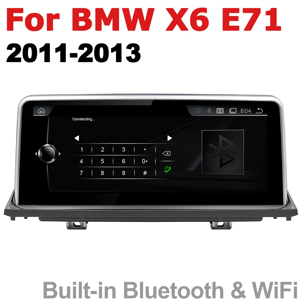 Автомагнитола 2 Din с GPS и Android-навигацией для BMW X6 E71 2011 ~ 2013 CIC AUX стерео