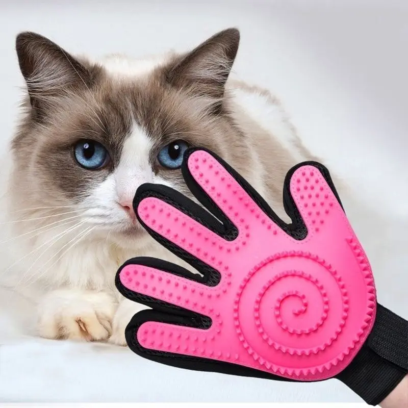 

Pet Brush Glove Pet Grooming Glove Dog Cat Brush Hair Glove Multiple Scenario Safer Luva Guante Para Pelo Gato Kat Handschoen