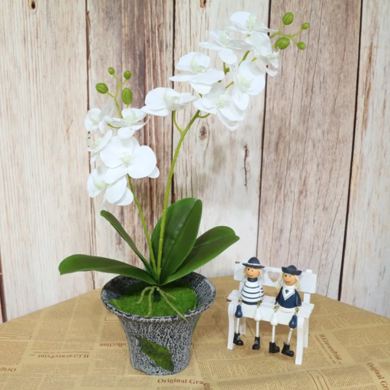 2 вилка искусственный цветок фаленопсиса Real Touch латексная бабочка Орхидея цветы с