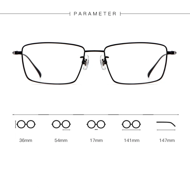 Оправа для очков Vazrobe Мужская титановая 8 г полная оправа мужчин светильник