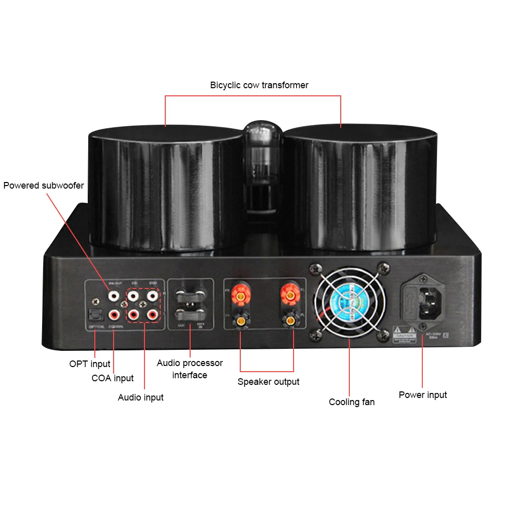 Ламповый усилитель AOSIBAO AV889 BT 5 0 HiFi Мощный USB-усилитель ламповый ретро-усилитель