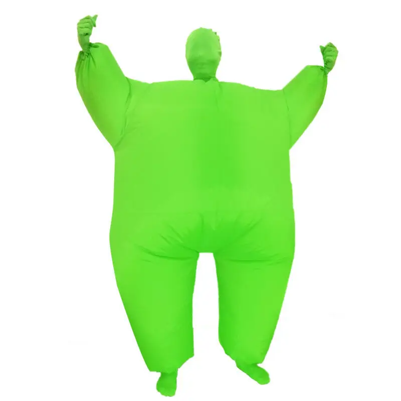 Green Chub Костюм надувной полный тело костюмы Blow Up толстяк сумо косплей костюм карнавальный комбинезон Хэллоуин костюм для мужчин Взрослый - Цвет: Green