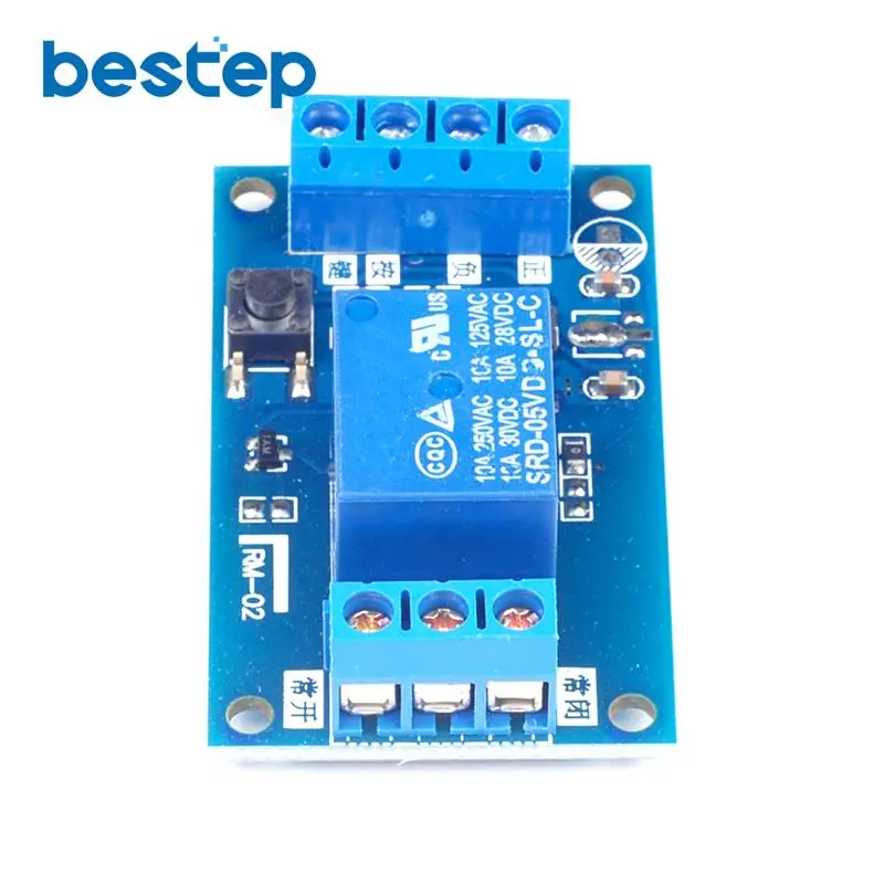 Бистабильный релейный модуль 5 в 12 В с одной кнопкой модифицированный для запуска