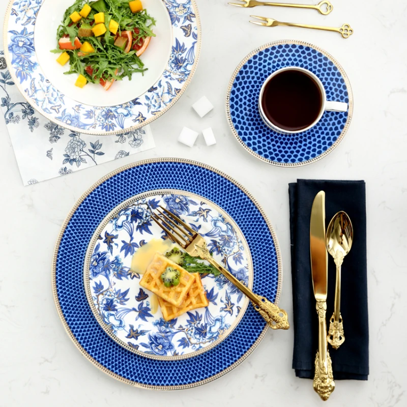 

Exquisite and Personalized Ceramic Dinner Plate Home Kitchen Tableware Dim Sum Bread Western Steak Plate