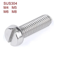 m4 m5 m6 m8 din84 stainless steel a2 slotted cheese head screws sus 304 gb65
