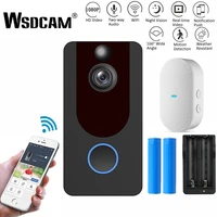 wsdcam v7 hd 1080p smart wifi video doorbell camera visual intercom night vision ip door bell ring wireless home security camera