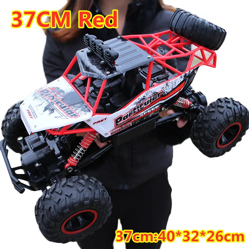 37CM Red Carhigh speed Truck внедорожный грузовик детские игрушки 1:12 4WD RC автомобиль обновленная версия 2,4G Радио пульт дистанционного управления игрушечный автомобиль - Цвет: 37CM Red