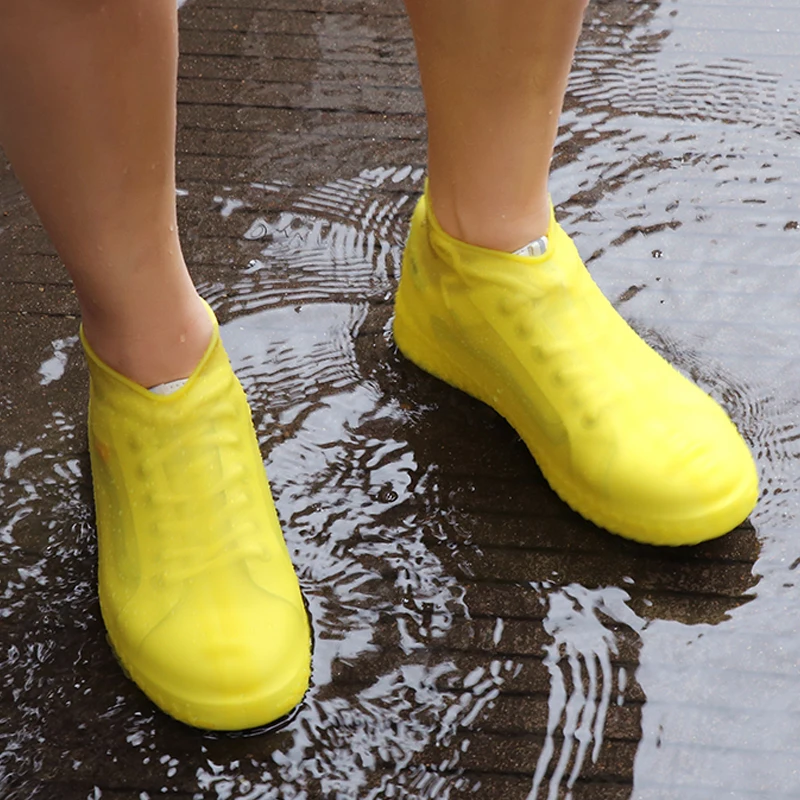 

Vintage Rubber Boots Reusable Latex Waterproof Rain Shoes Silicone Overshoes Cover Non-Slip Boot Covers Unisex Shoes Accessories