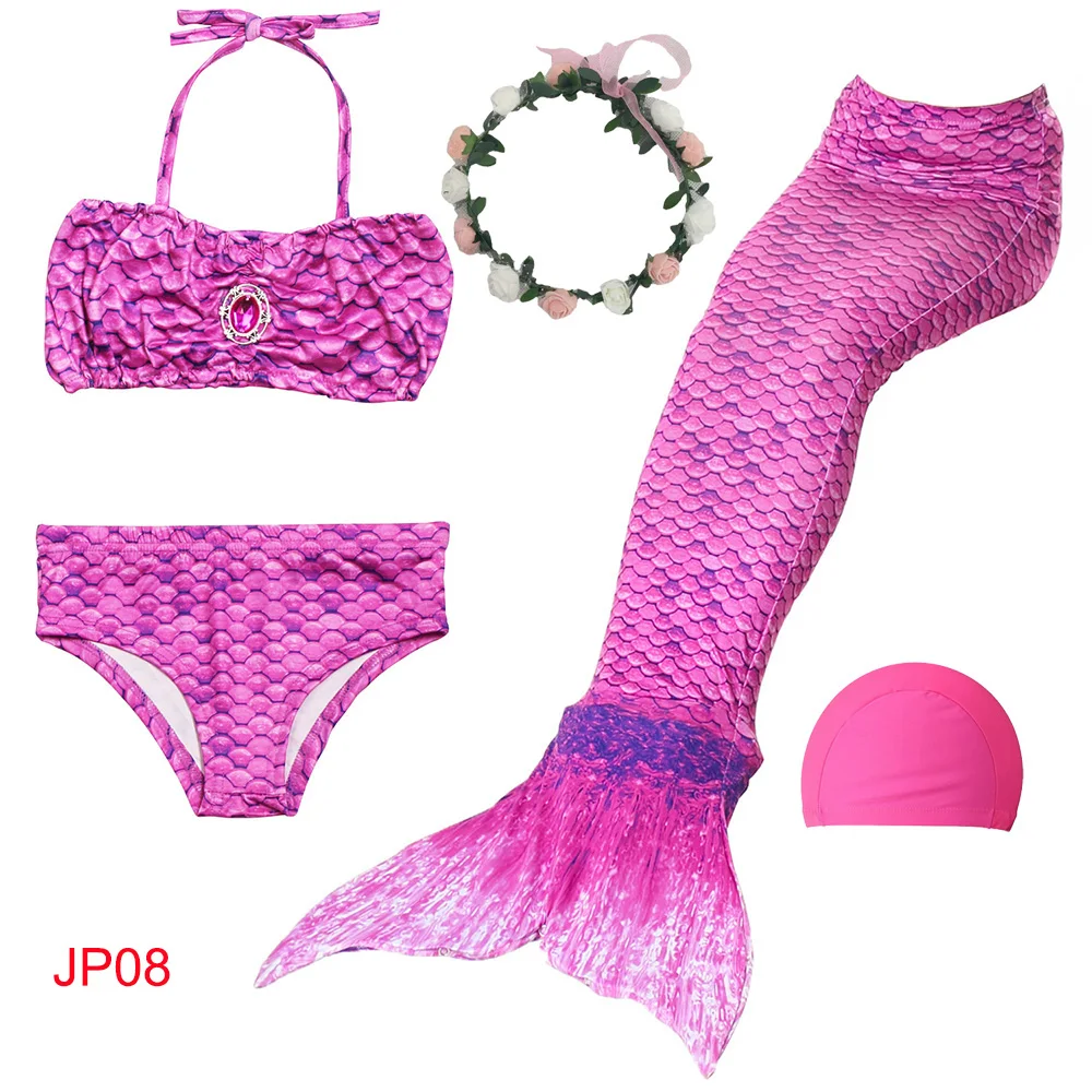 3 шт./комплект детский купальник-бикини с хвостом русалки |