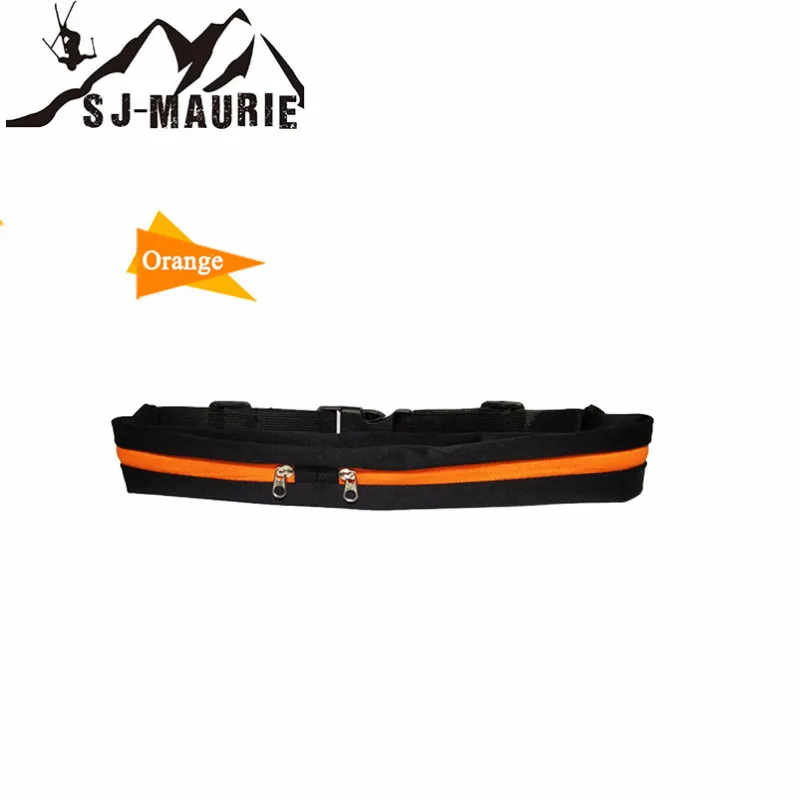 orange Спортивная Беговая Сумка-пояс на талию для бега Беговая сумка поясная сумка на молнии Водонепроницаемая Беговая сумка 5 цветов - Цвет: orange