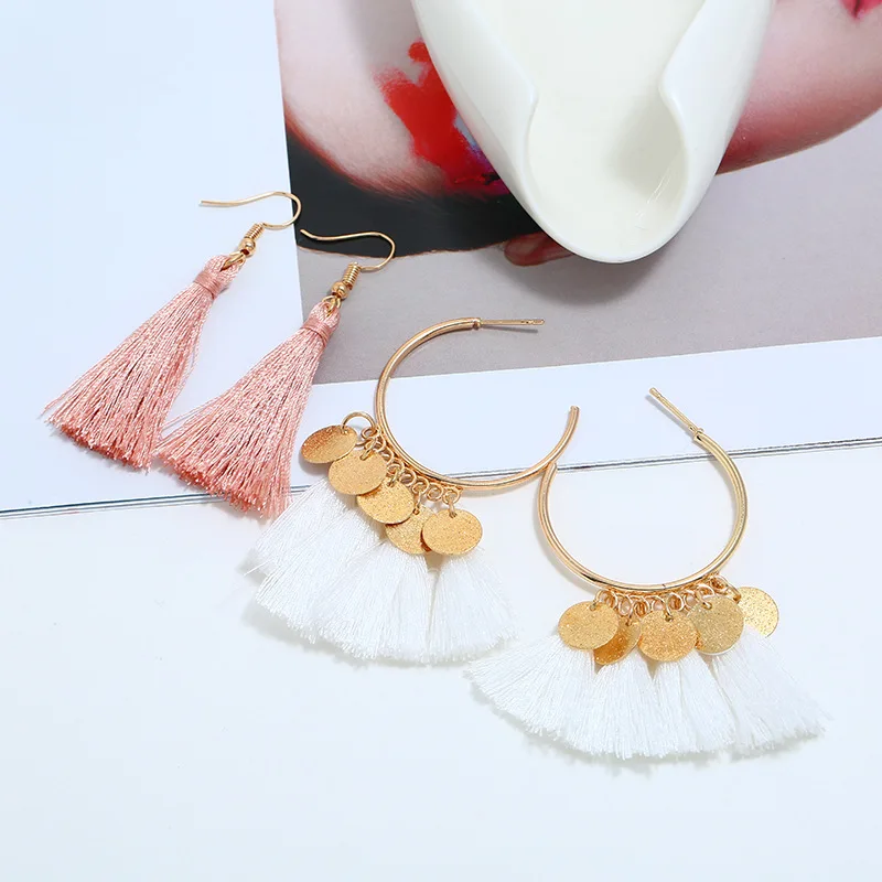 6 пар/уп. модные серьги наборы сердце стразы имитация жемчуга кисточка 2018 для