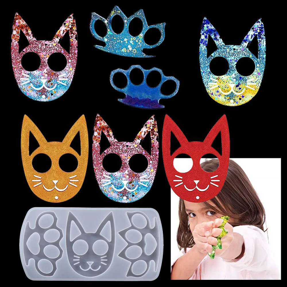 Брелок сделай сам из эпоксидного силикона форма формы кошачья лицо лось для