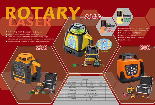Self-Levelling Remote Control Rotating green Laser Level with 30mw /rotary laser level/ High Precise line level | Инструменты