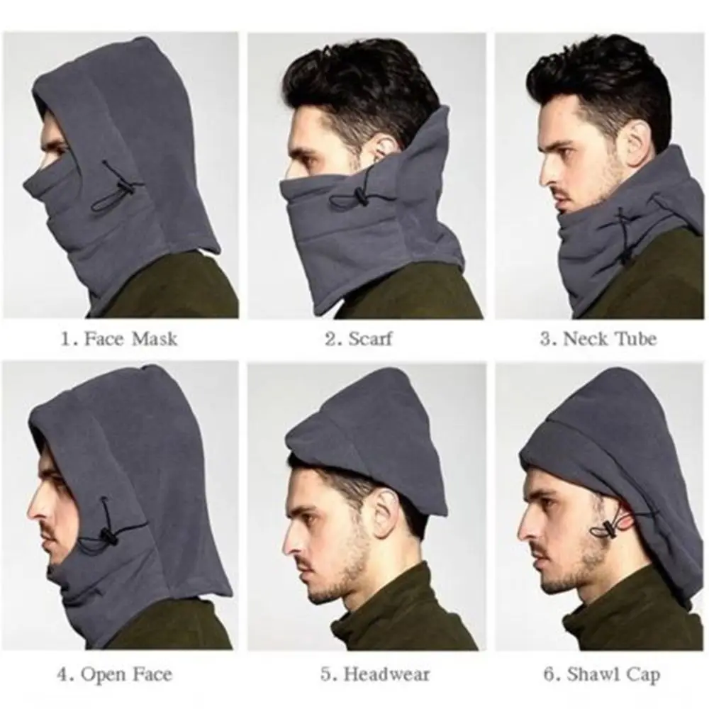 Зимняя Теплая Флисовая Балаклава Шарф Лыжная маска для лица обогреватель шеи