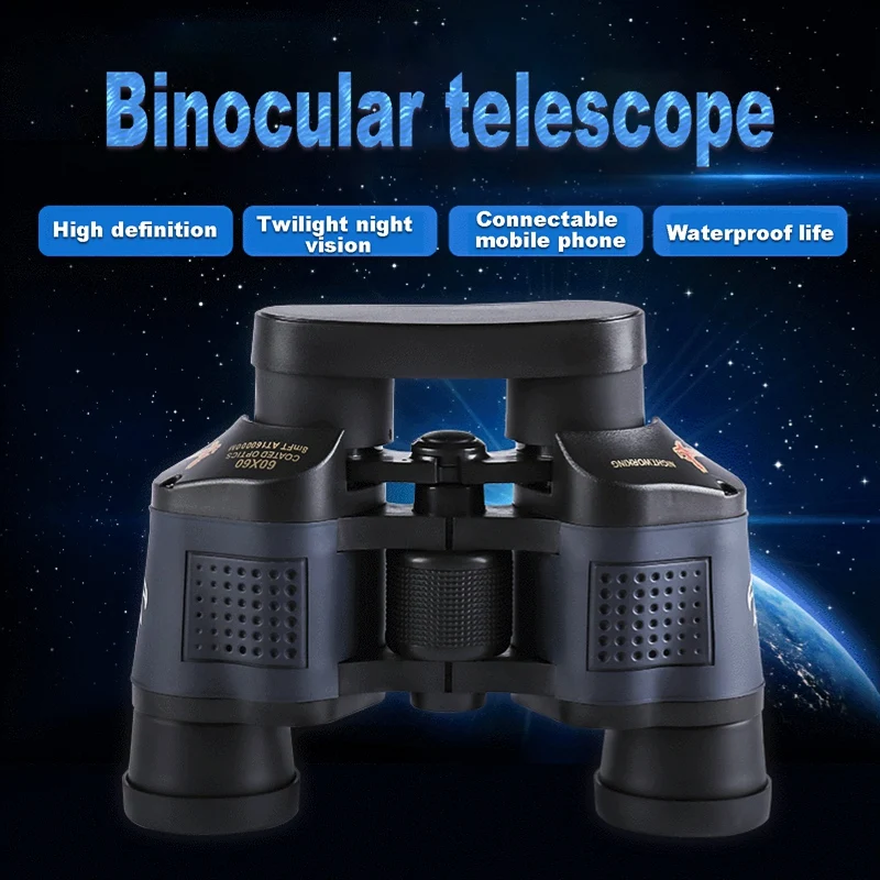 

Бинокль 60 х60, для дикой природы, охоты, кемпинга, с фиксированным зумом