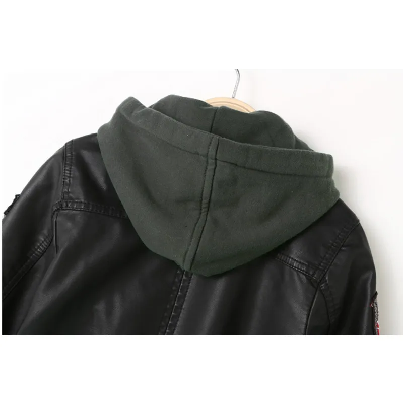 Осенняя плотная кожаная куртка для мальчиков детская пальто из искусственной