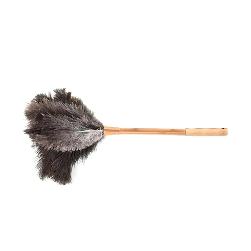 

Feather Duster,Ostrich Feather Duster Fluffy Natural Ostrich Feathers and Eco-Friendly Wooden Long Handle