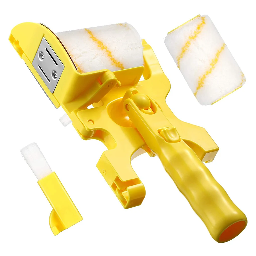 

New Clean-Cut Paint Edger Roller Brush Multifunctional Roller Paint Brush Clean-Cut Paint Edger Wall Painting Roller Brush Set
