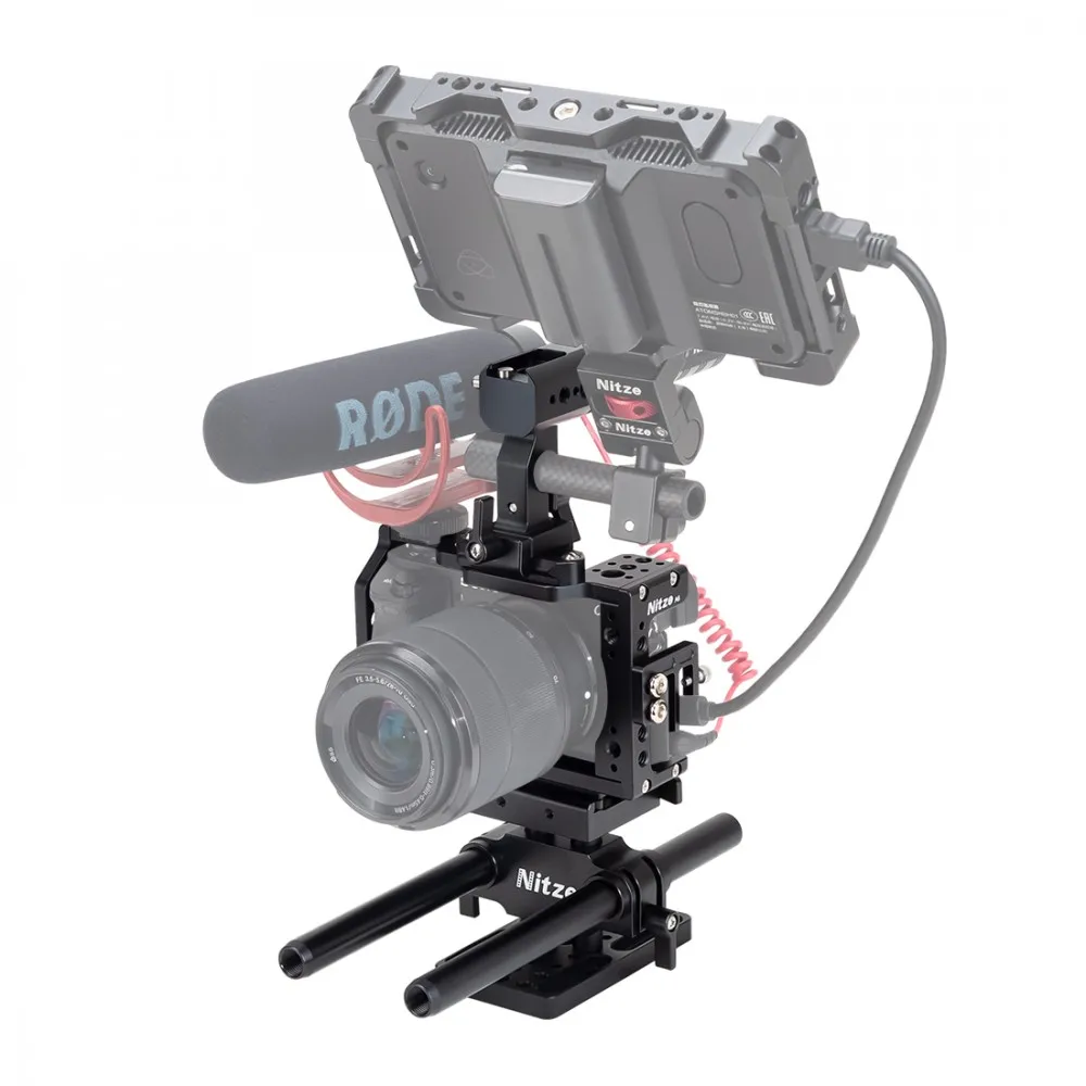 Комплект отделений для камеры Nitze Sony a6000 a6300 a6400 с кабельным зажимом PE09 HDMI PA23A NATO