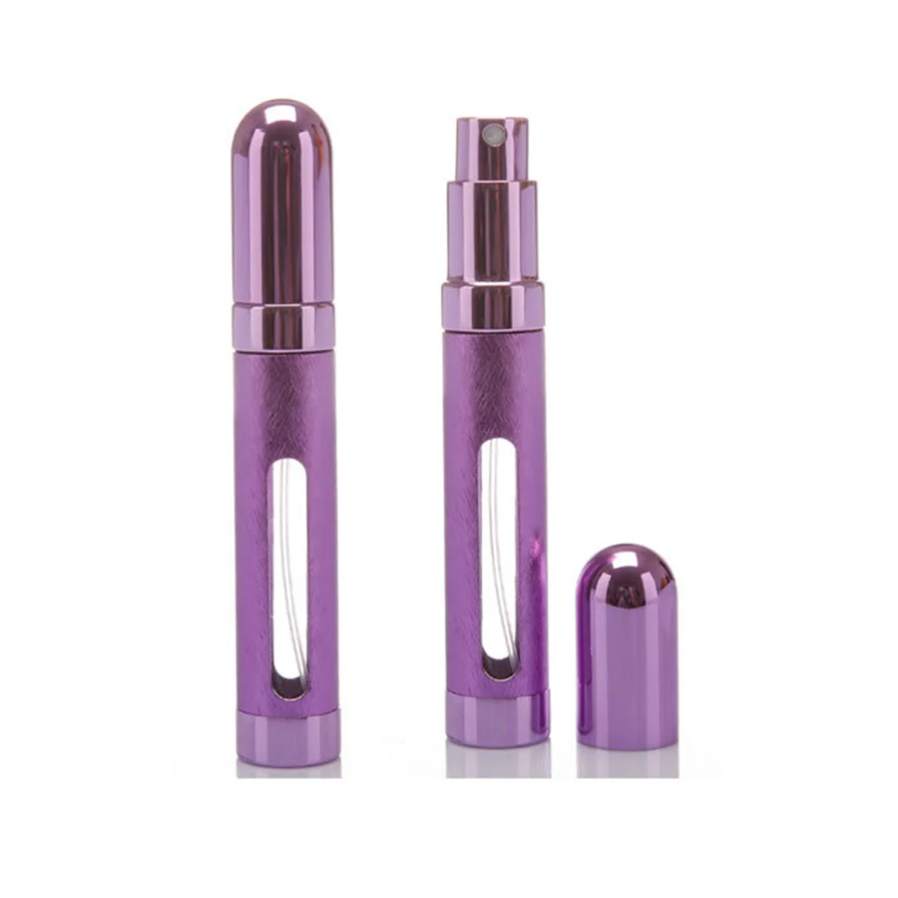 

6pcs 12ml Alumite Perfume Spray Bottles Portable Refillable Small Perfume Atomizer (Purple Blue Red Golden Silver)