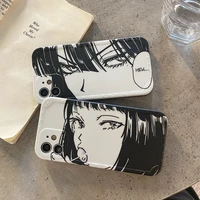 horror comic junji ito tomie tees silicone case for iphone 12 11 13 13pro 12 pro max x xr xs max 7 8 plus japan anime cover